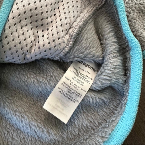 Patagonia Women's Re-Tool Snap-T Pullover Gray Teal Fleece Comfort XS - Picture 5 of 11